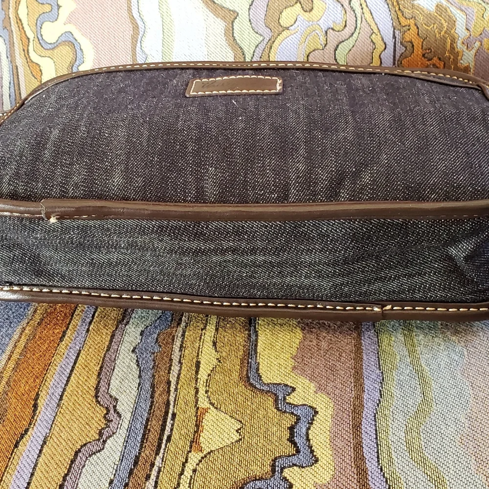 Thirty One Dark Denim Clutch Pouch Bag